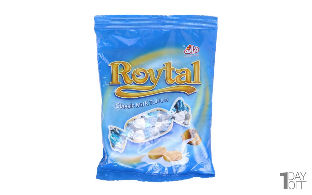 تافی کلاسیک شیری دراژه رویتال مقدار 300 گرم - داری بافتی نرم و با طعم شیر / وزن هر تافی 5 گرم است