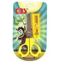 قیچی خط‌‌کش‌دار دارای محافظ سی‌بی‌اس (CBS) مدل JM150 رنگ زرد