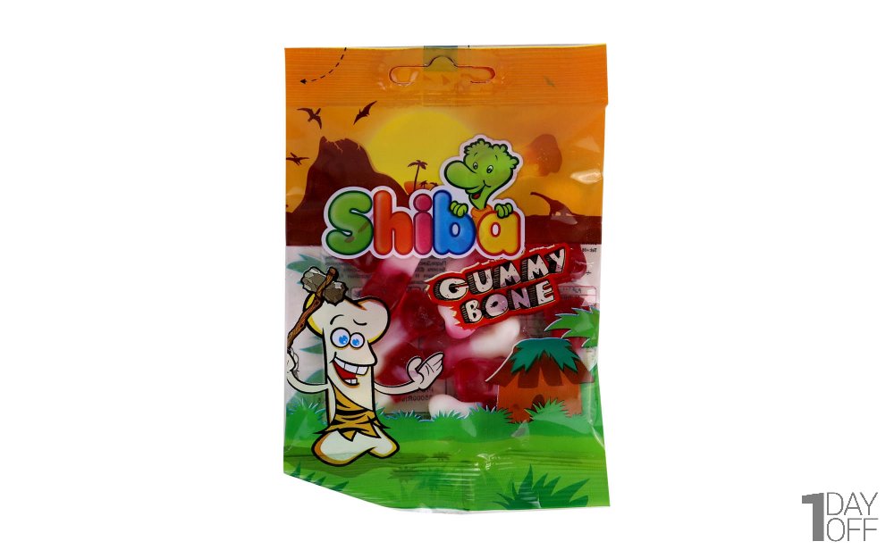پاستیل میوه‌ای شیبا مدل GUMMY BONE مقدار 45 گرم