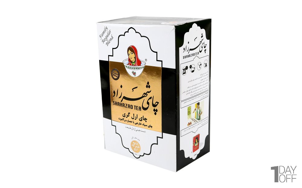 چای سیاه خارجی با عصاره برگاموت ارل گری شهرزاد مقدار 400 گرم