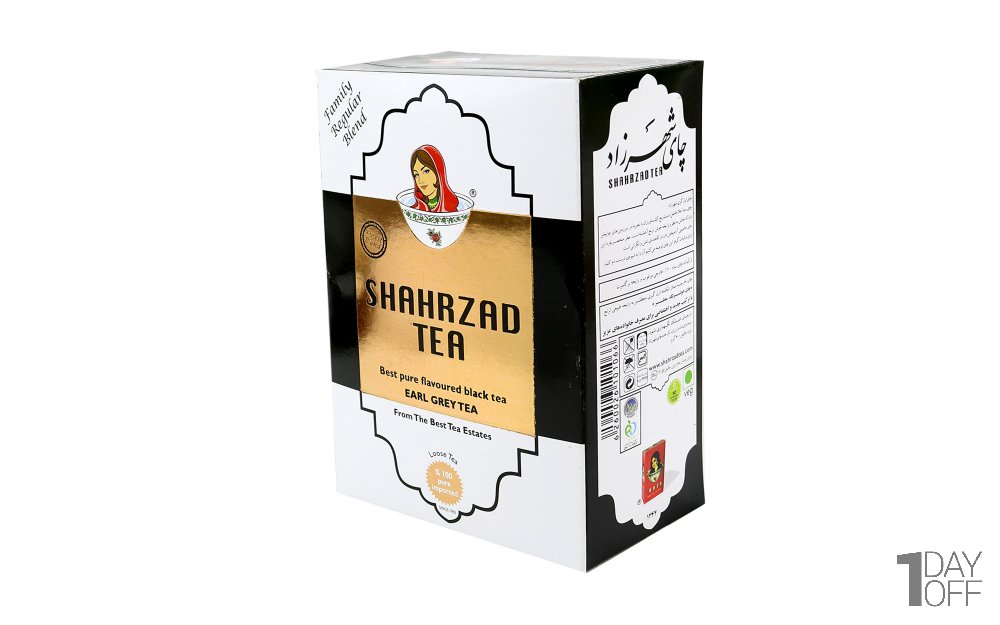 چای سیاه خارجی با عصاره برگاموت ارل گری شهرزاد مقدار 400 گرم