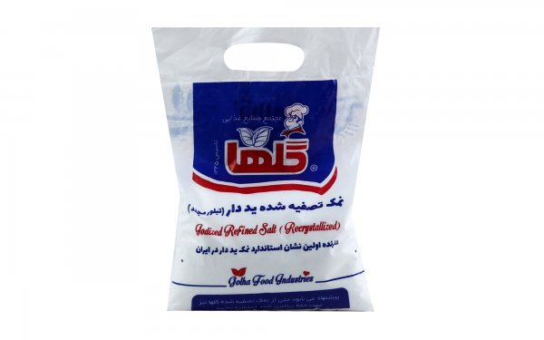 نمک تصفیه‌‍شده یددار کریستاله مصرف خانوار گلها مقدار 2.5 کیلوگرم