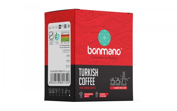 پودر قهوه ترک 3x1 بن‌مانو مقدار 120 گرم بسته 8 عددی 