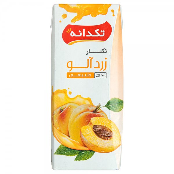 نکتار زردآلو تکدانه مقدار 200 میلی‌لیتر