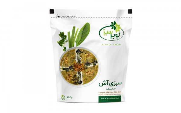 سبزی آش منجمد نوبر سبز مقدار 400 گرم