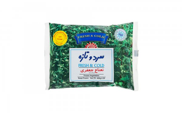 سبزی نعناع و جعفری منجمد سرد و تازه مقدار 400 گرم
