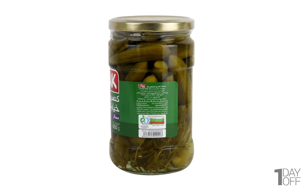 خیارشور درجه یک پیک مقدار 650 گرم