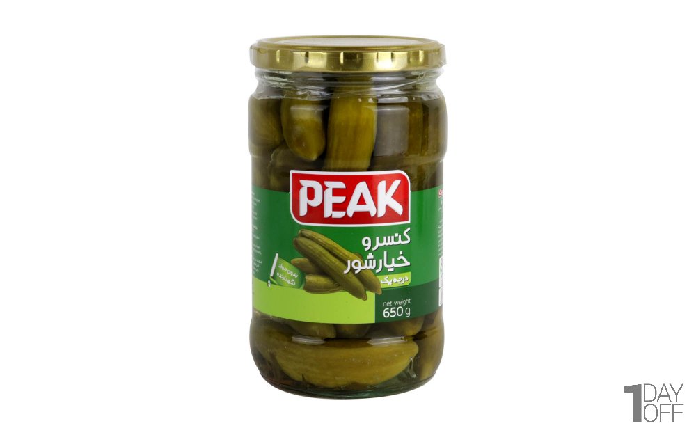 خیارشور درجه یک پیک مقدار 650 گرم