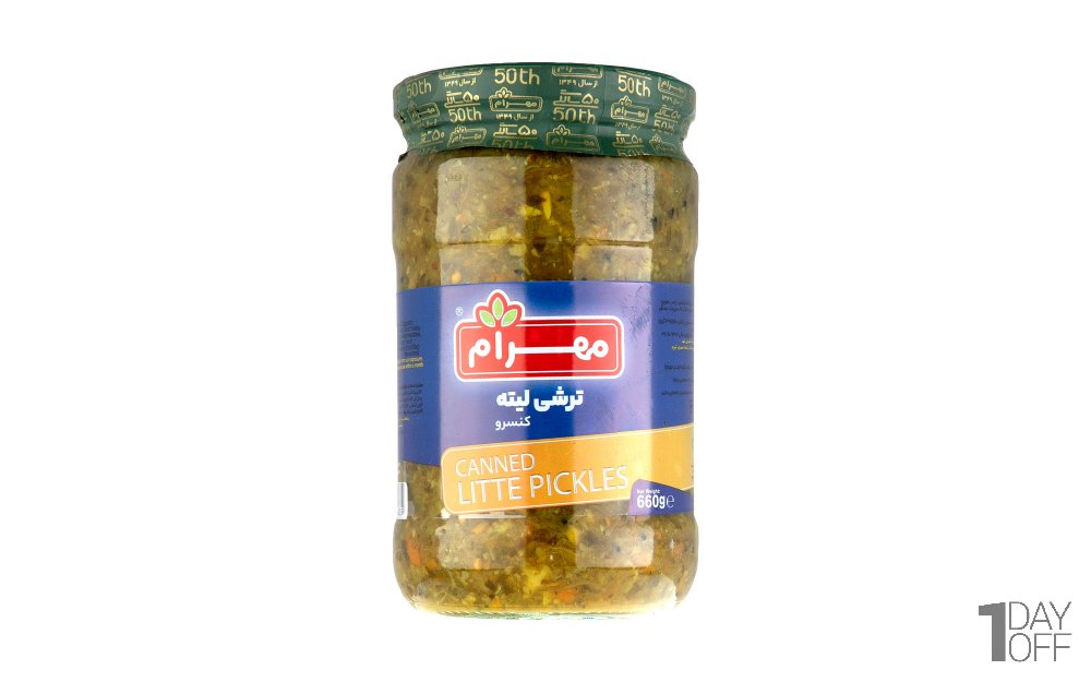 ترشی لیته مهرام مقدار 660 گرم