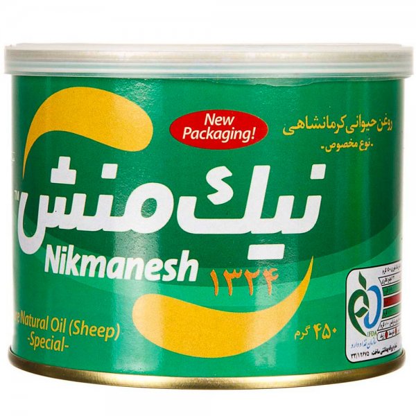 روغن حیوانی کرمانشاهی مخصوص (گوسفندی) نیک منش مقدار 450 گرم