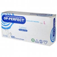  دستکش لاتکس سایز L اپی‌پرفکت (OP-PERFECT) بسته 100 عددی