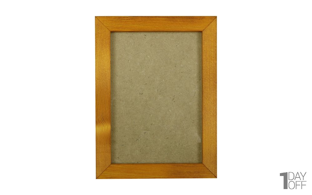 قاب عکس چوبی دست ساز ابعاد 15x20 سانتی‌متر رنگ زرد
