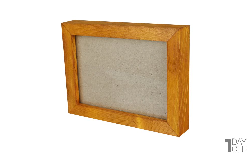 قاب عکس چوبی دست ساز ابعاد 15x20 سانتی‌متر رنگ زرد