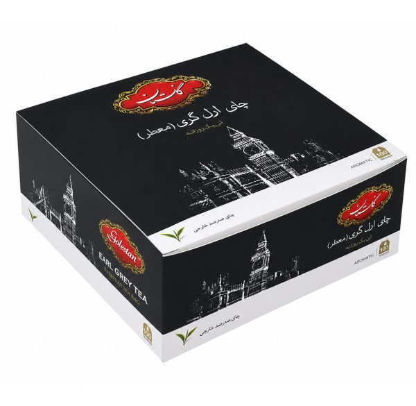 چای سیاه کیسه‌ای ارل‌گری معطر گلستان بسته 100 عددی