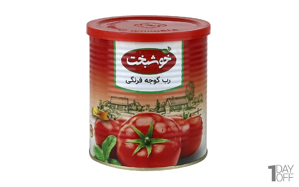 رب گوجه‌فرنگی خوشبخت مقدار 800 گرم