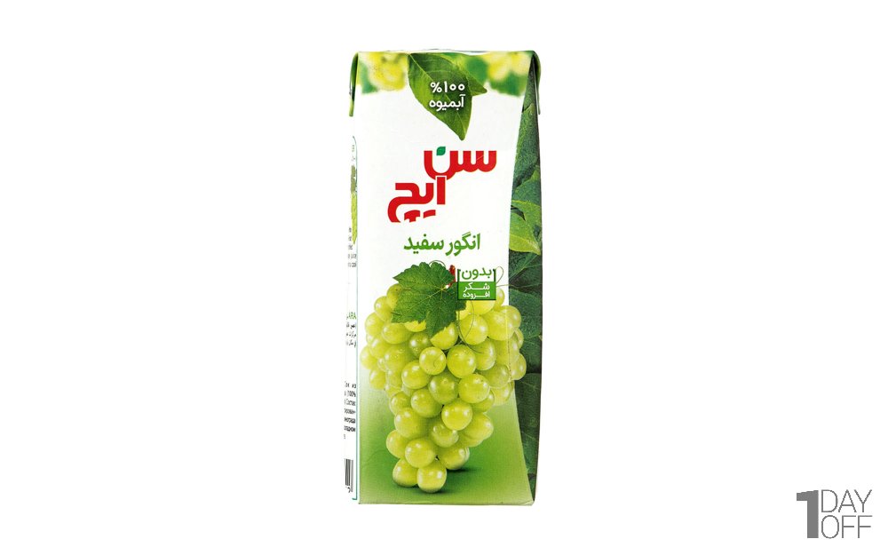  نکتار انگور سفید سن‌ایچ مقدار 200 میلی‌لیتر