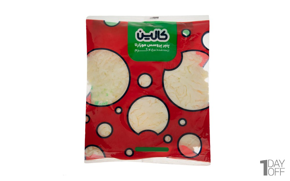 پنیر پیتزا موزارلا رنده شده کالین مقدار 450 گرم