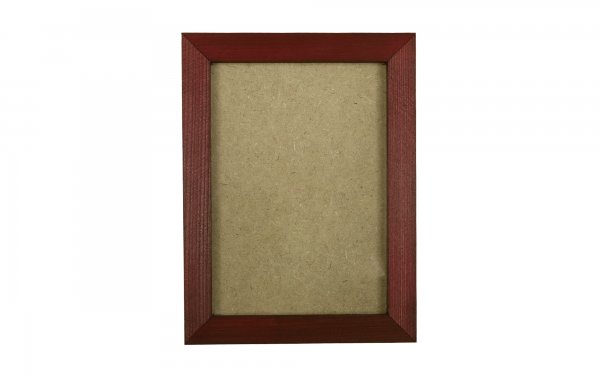 قاب عکس چوبی دست ساز ابعاد 15x20 سانتی‌متر رنگ زرشکی