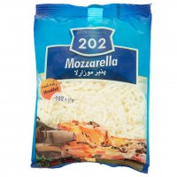 پنیر پیتزا موزارلا رنده شده 202 مقدار 180 گرم
