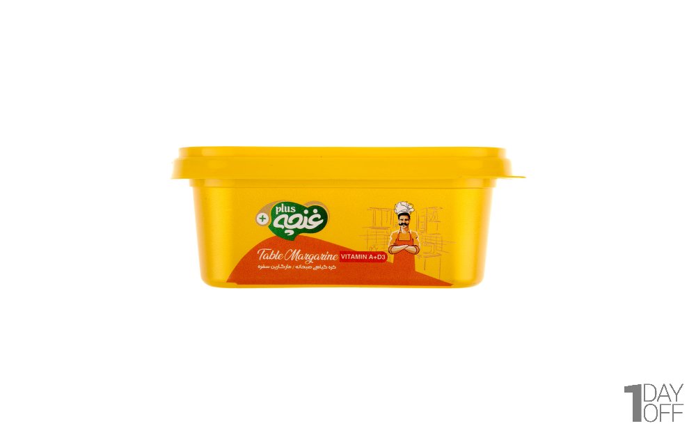 کره گیاهی ویتامینه صبحانه مارگارین غنچه پلاس مقدار 250 گرم