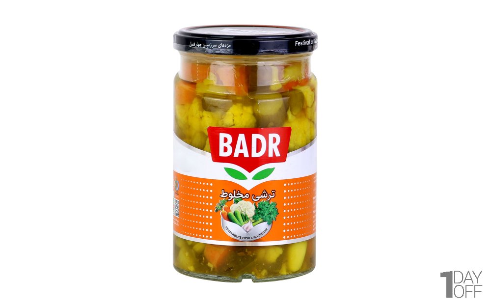 ترشی مخلوط بدر مقدار 630 گرم