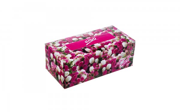 دستمال کاغذی دولایه تافته طرح غنچه بسته 150 برگ