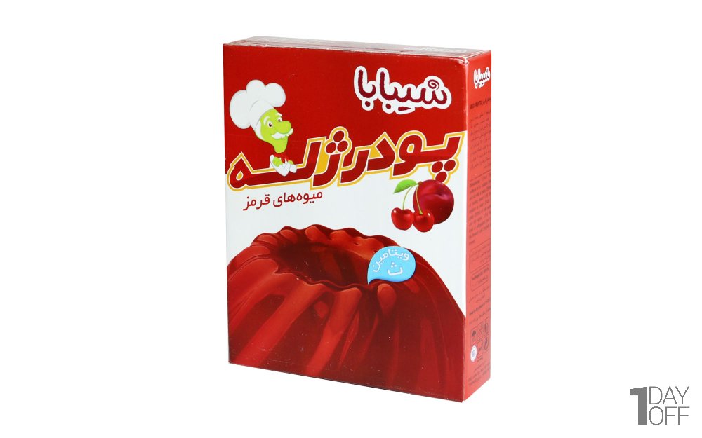 پودر ژله میوه‌های قرمز شیبابا مقدار 100 گرم