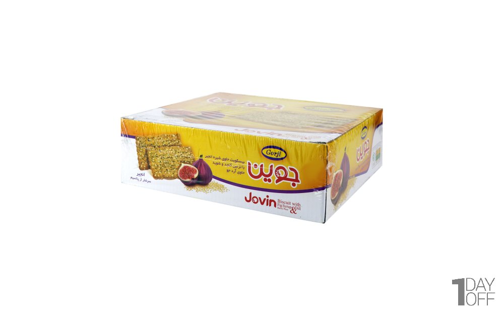 بیسکویت با شیره انجیر و تزئین کنجد جوین گرجی مقدار 920 گرم