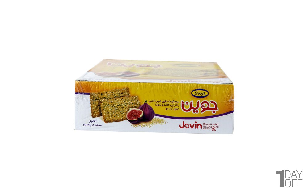 بیسکویت با شیره انجیر و تزئین کنجد جوین گرجی مقدار 920 گرم
