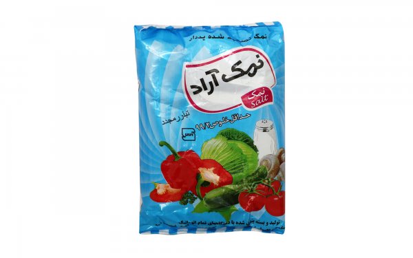 نمک تصفیه‌شده یددار آراد مقدار 500 گرم