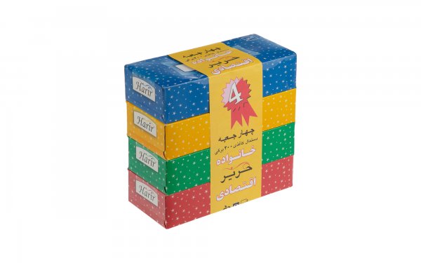 دستمال کاغذی 100 برگ حریر بسته 4 عددی