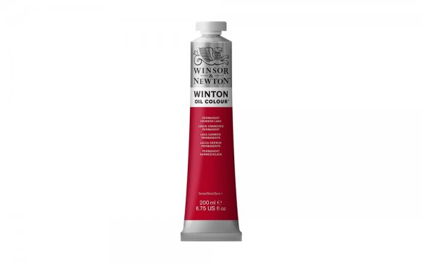 رنگ روغن وینزور (Winsor) سری Winton مقدار 200 میلی‌لیتر رنگ PERMANENT CRIMSON LAKE