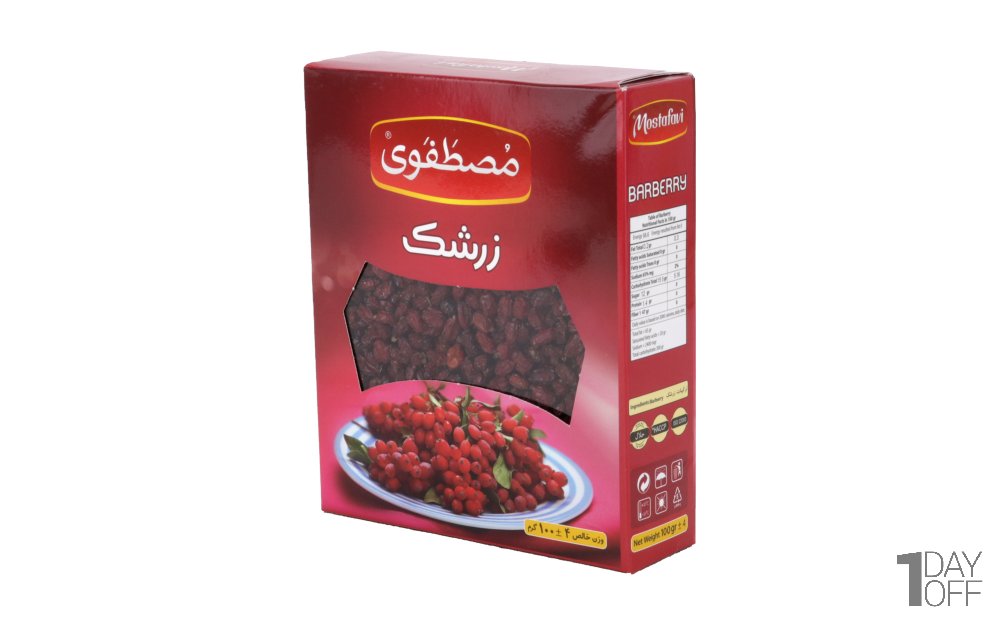 زرشک مصطفوی مقدار 100 گرم