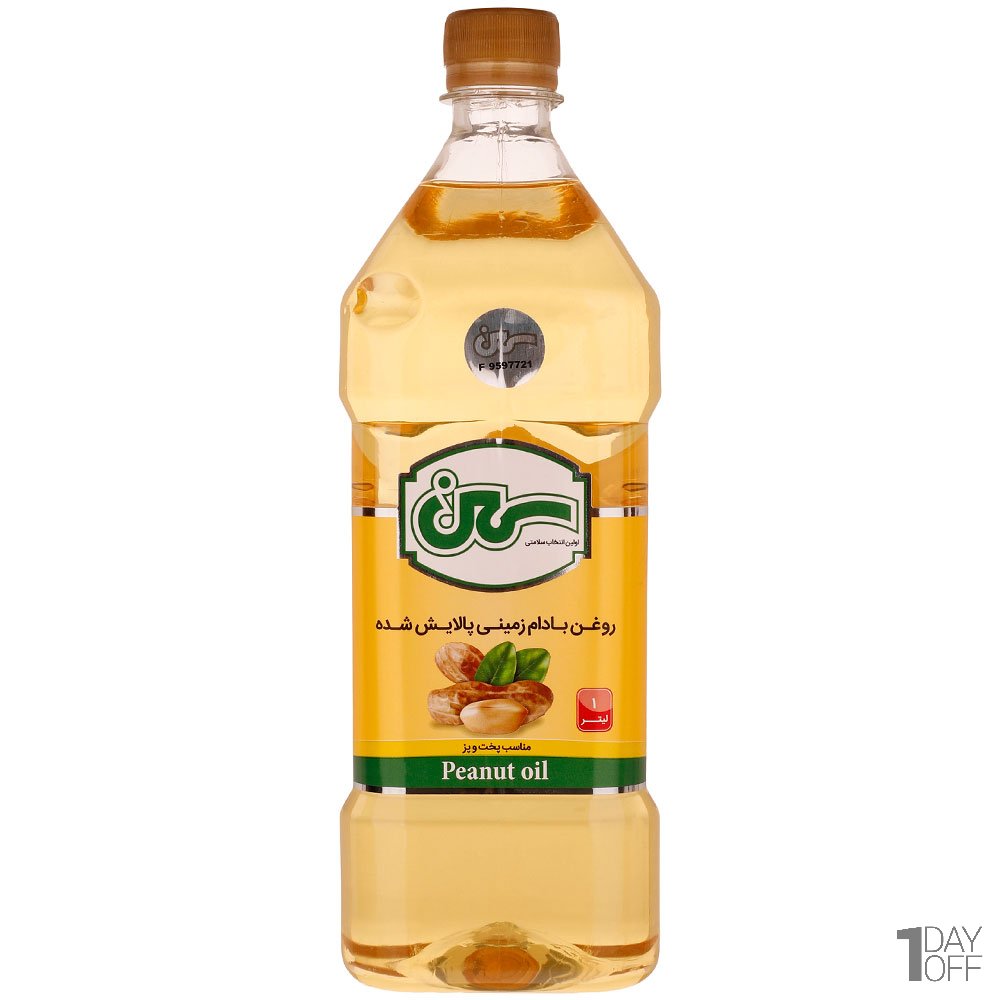 روغن بادام زمینی پالایش شده سمن مقدار 1 لیتر