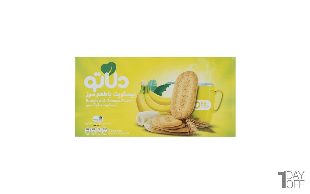 بیسکویت با طعم موز دلاتو مقدار 900 گرم