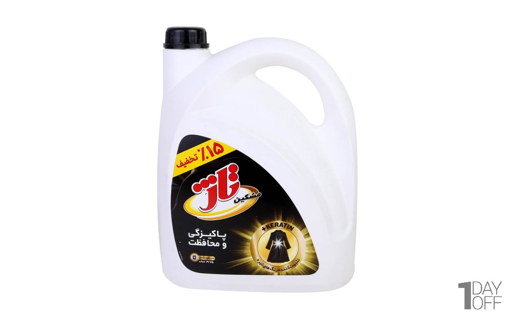 مایع لباسشویی مخصوص لباس‌های مشکی و تیره مشکین تاژ  مقدار 3750 گرم 