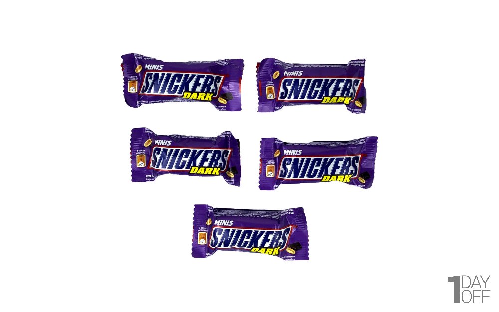 مینی شکلات اسنیکرز (SNICKERS) مدل دارک بسته 5 عددی 