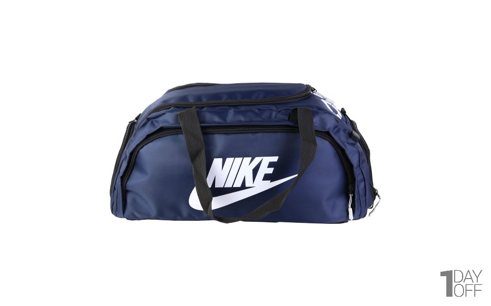 ساک ورزشی دوکاره سرمه‌ای طرح Nike