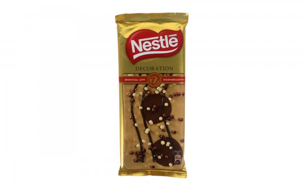 شکلات کاراملی و تلخ نستله (Nestle) مدل DECORATION مقدار 85 گرم