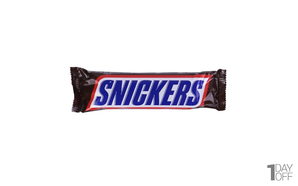 شکلات اسنیکرز (SNICKERS) مقدار 50 گرم - فرآورده بادامزمینی با روکش شکلات