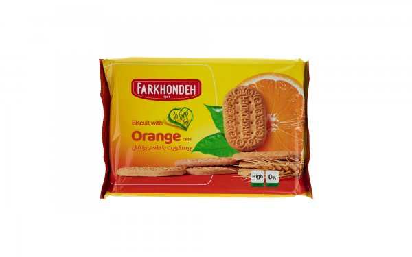 بیسکویت با طعم پرتقال فرخنده مقدار 320 گرم
