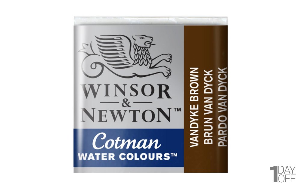 قرص آبرنگ وینزور (Winsor) سری Cotman رنگ VANDYKE BROWN