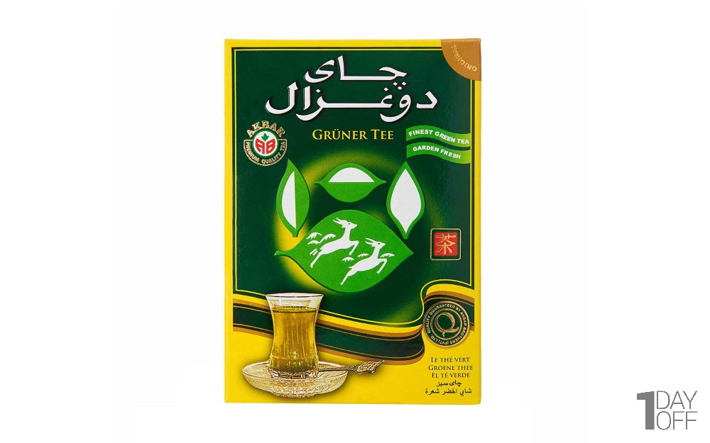 چای سبز شکسته دوغزال مقدار 100 گزم