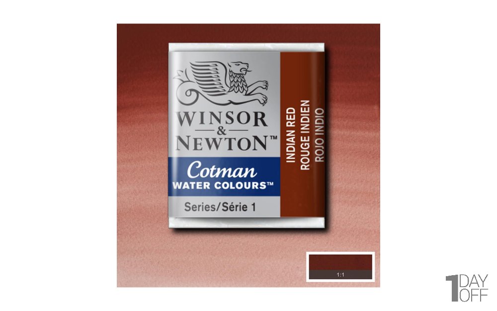 قرص آبرنگ وینزور (Winsor) سری Cotman رنگ INDIAN RED