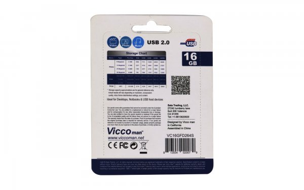 فلش مموری 16 گیگابایت ویکومن (Vicco Man) مدل VC264S