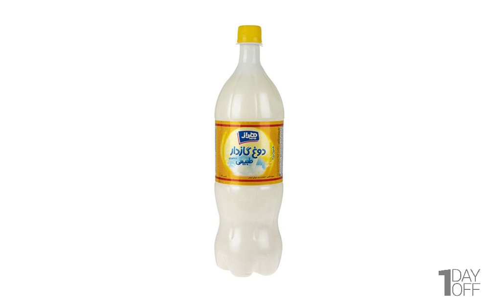 دوغ گازدار تخمیری طبیعی هراز مقدار 1.5 لیتر