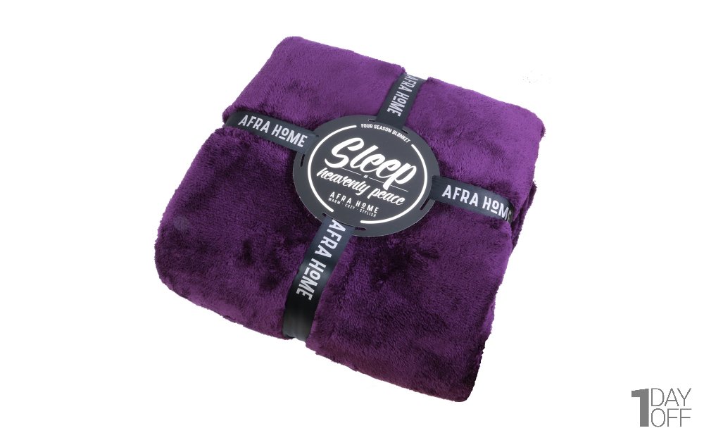 پتو چهار فصل یک‌نفره بنفش افرا