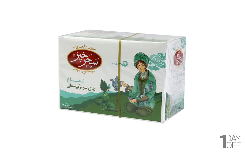  چای سبز کیسه ای و نعنا سحرخیز بسته 20 عددی
