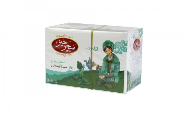  چای سبز کیسه ای و نعنا سحرخیز بسته 20 عددی