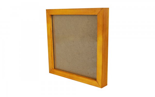 قاب عکس چوبی دست ساز ابعاد 22x22 سانتی‌متر رنگ نارنجی